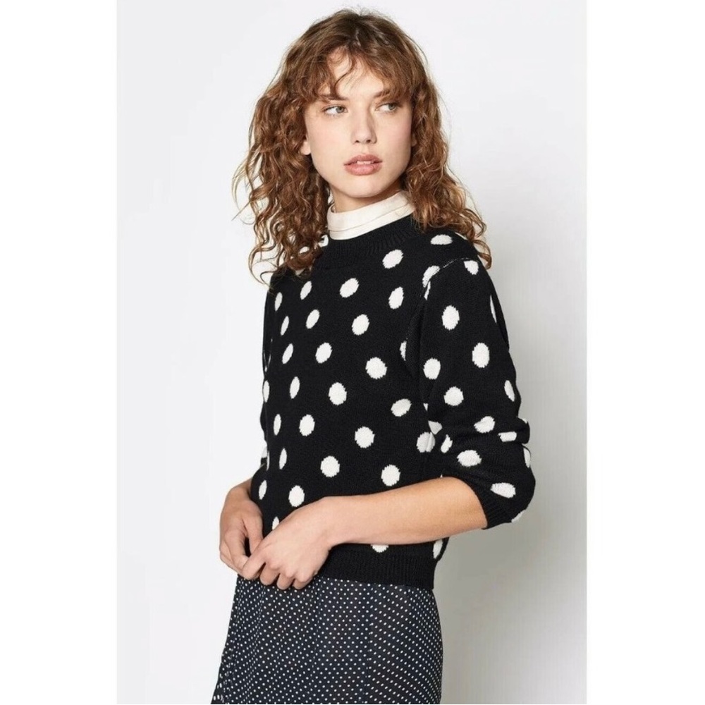 Joie Polka Dot Wool Sweater Size XS